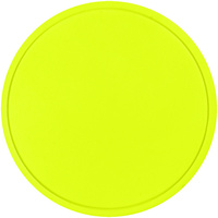 Лейбл из ПВХ Dzeta Round, L, желтый неон