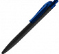 Ручка шариковая Prodir QS01 PRT-P Soft Touch, черная с синим