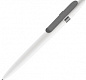 Ручка шариковая Prodir DS5 TSM Metal Clip, белая с серым