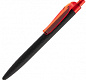 Ручка шариковая Prodir QS01 PRT-P Soft Touch, черная с красным