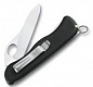 Солдатский нож с фиксатором лезвия Sentinel One Hand Clip, черный