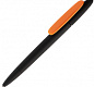 Ручка шариковая Prodir DS5 TRR-P Soft Touch, черная с оранжевым