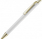 Ручка шариковая Lobby Soft Touch Gold, белая