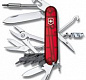 Офицерский нож CyberTool L, прозрачный красный