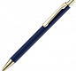 Ручка шариковая Lobby Soft Touch Gold, синяя
