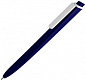 Ручка шариковая Pigra P02 Mat, темно-синяя с белым