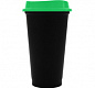 Стакан с крышкой Color Cap Black, черный с зеленым